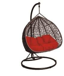 Fotele wiszące dwuosobowe / double hanging chairs Fotel wiszący Miron brąz / krem Fotel wiszący Miron brąz / czerwony Fotel wiszący Miron