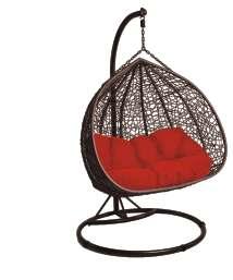 Fotele wiszące dwuosobowe / double hanging chairs Fotel wiszący Miron brąz / krem Fotel wiszący Miron brąz / czerwony Fotel wiszący Miron