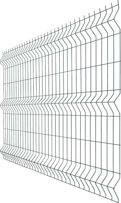 Ogrodzenia panelowe / welded mesh panels / zinc Malowany proszkowo / powder coated ZINC ANTRACYT Panel 3,2 mm Grubość drutu Wielkość oczka Panel 3D 123 cm x 250 cm 3,2 mm 80 x 225 mm Panel 3D Zielony