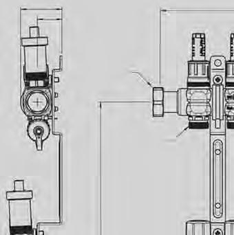 System instalacyjny ViPEX Rozdzielacze obiegów grzewczych dane techniczne Rozdzielacz obiegów grzewczych i belki rozdzielacza rozdzielacz typu FBH z odpowietrznikami automatycznymi Dane techniczne 54