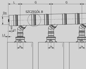 System odprowadzania spalin dla kotłów wiszących Vitodens 200- pracujących w układzie kaskadowym Dane techniczne
