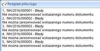 19) Informacje o wczytanych plikach W przypadku gdy mamy informację o pominiętych pozycjach pojawi się możliwość