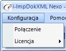 (rys. 6) Konfiguracja połączenia W nowo otwartym oknie Parametry połączenia do NEXO (Rys.