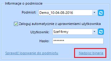 Zaloguj automatycznie z uprawnieniami użytkownika oraz dodatkowo wprowadzić użytkownika i hasło.