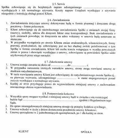 Ad. 54. Nie 55. dot. wzoru umowy sprzedaży Czy Zamawiający dokona modyfikacji zapisów wzoru umowy w 6 ust.