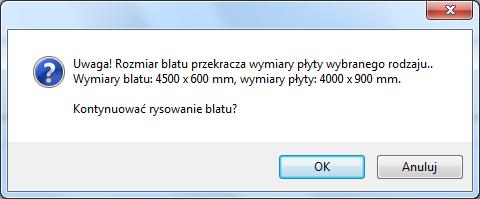 211 Zaokrąglenie całego boku 5.9. Zmiana wymiarów blatów Opcja Edycja pozwala również na dowolne modyfikowanie wymiarów blatu.