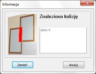 rys. 96 komunikat o kolizji Uwaga! Wstawiane obiekty można centrowad w pionie i poziomie.
