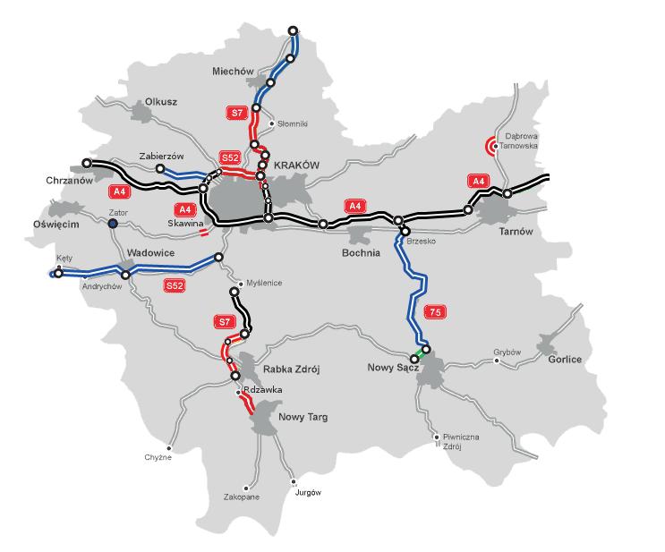 2.4 Tunele drogowe - w ciągu drogi S52 Północna Obwodnica Krakowa odc. w. Modlnica w.