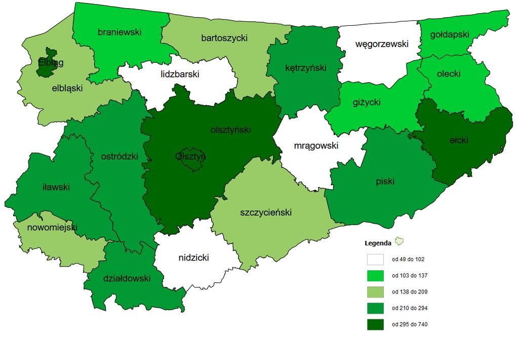 Liczba formularzy Niebieska Karta-A wypełnionych w okresie od 01.01.2017 r.