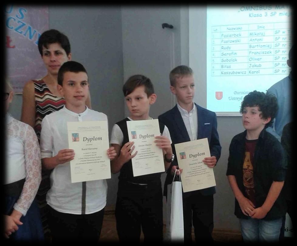 MIĘDZYSZKOLNY KONKURS OMNIBUS MATEMATYCZNY Organizowany przez ZSPZ w Ustrzykach Dolnych (pod opieką E.