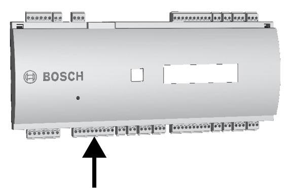Access Modular Instalacja pl 41 Rysunek 4.15: Umiejscowienie interfejsu RS-485 do podłączenia urządzeń zewnętrznych Do magistrali można podłączyć dwa czytniki.