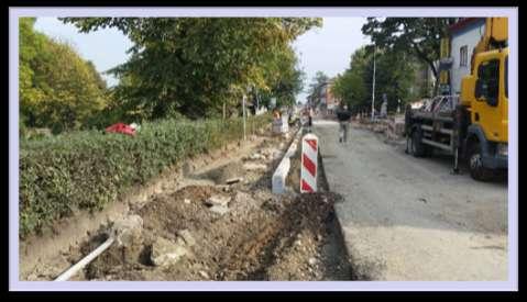 ulicznego o długości 128,0 m; Przebudowa i