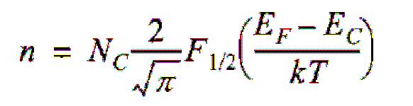 F(E) - rozkład obsadzeń dla niewielkich