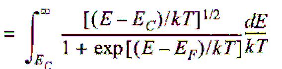M C = 6, dla GaAs M C =1 m de masa efektywna