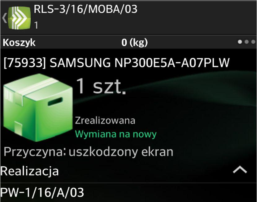 w określonym czasie: wystawione dokumenty i poszczególne akcje dodane po stronie systemu ERP, statusu rozpatrzenia każdej pozycji z osobna.