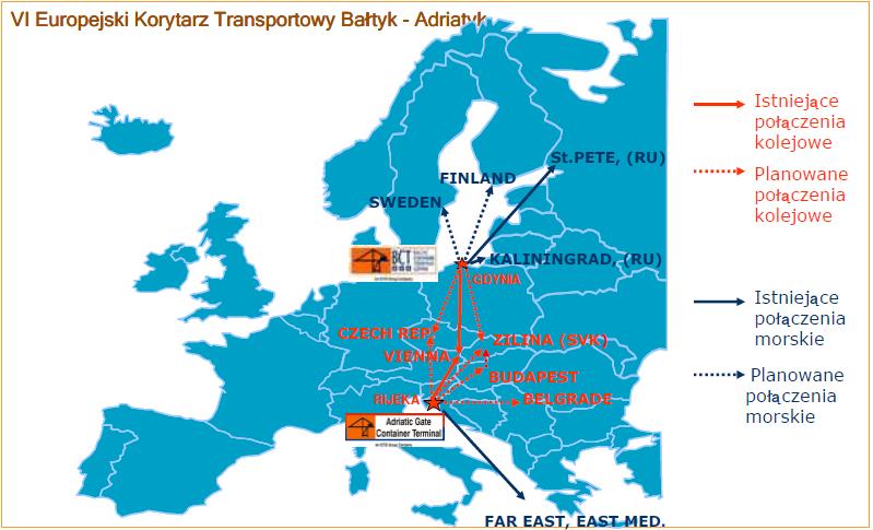 Karlskrona. Polega ona na przewozie i przeładunkach w systemie ro-ro, ładunków z wagonów na plac składowy Stena Line oraz jego transport do Szwecji. Obsługiwane są dwa pociągi tygodniowo.