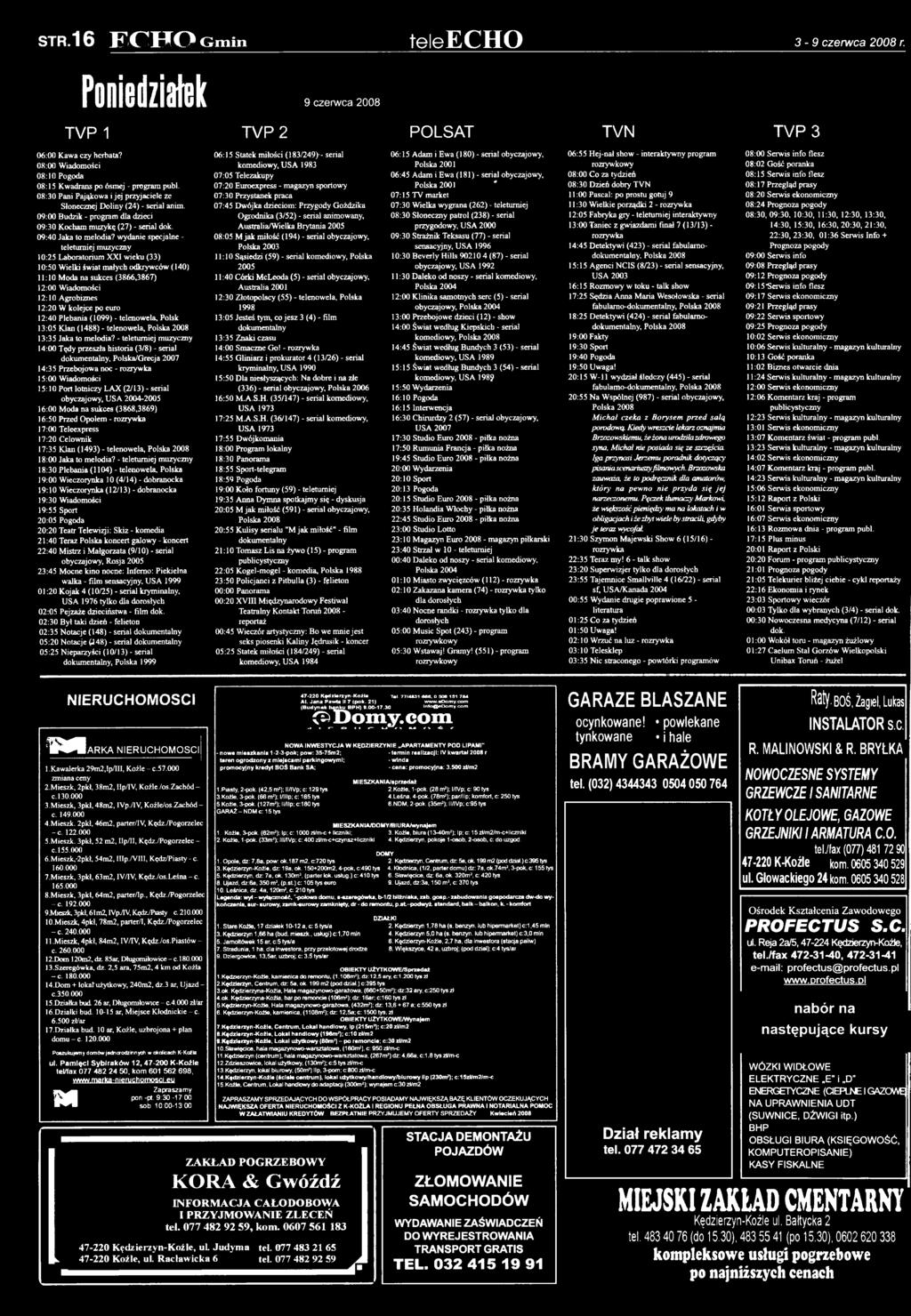 po euro 12:40 Plebania (1099) - telenowela, Polsk 13:05 Klan (1488) - telenowela, 13:35 Jaka to melodia?