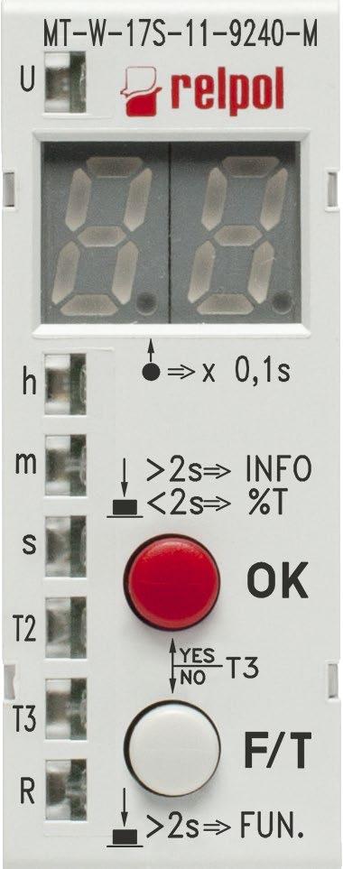 przekrój przewodów: 1 x 2,5 mm 2 / 2 x 1,5 mm 2 (1 x 14 / 2 x 16 AWG), długość odizolowania przewodów: 6,5 mm, maks. moment dokręcenia zacisku: 0,6 Nm.