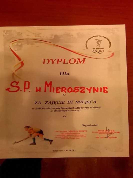 powiatowej w Krokowej unihokeja.