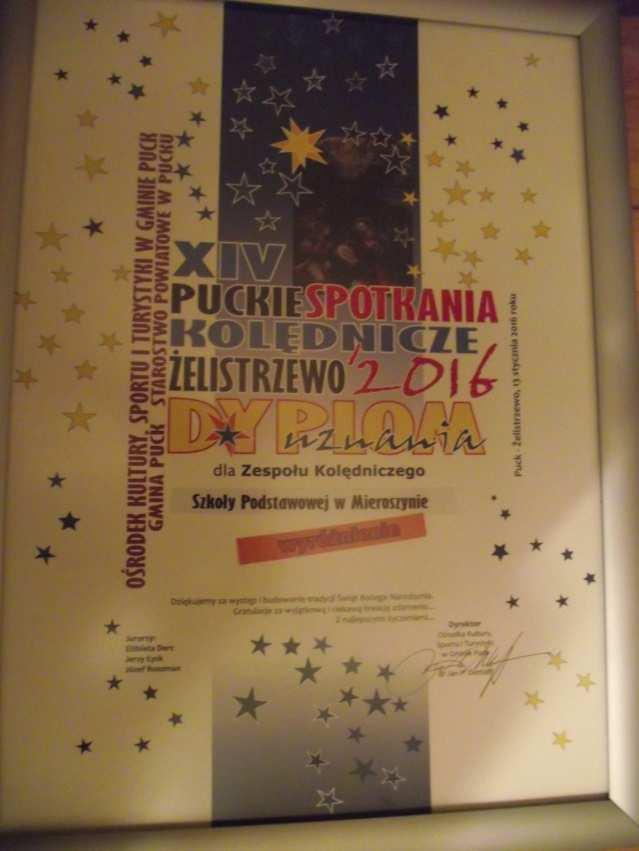 XXX PRZEGL EGLĄD ZESPOŁÓW KOLĘDNICZYCH XIV PUCKICH SPOTKAŃ KOLĘDNICZYCH ŻELISTRZEWO 2016 Narodził się w stajence przychodzimy po kolędzie pod takim tytułem dnia 13 stycznia 2016 roku odbyły się