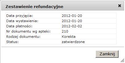 Komunikat przestanie być wyświetlany po odpowiednim uzupełnieniu danych apteki w rejestrze aptek w OW NFZ (po zaakceptowaniu przez pracownika OW NFZ wniosku złożonego przez przedstawiciela apteki,