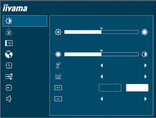 ZAWARTOŚĆ MENU REGULACJA Regulacje obrazu * 3 Picture Adjust Regulacje obrazu Jasność ProLite B2791QSU Ustawienia kolorów OSD Kontrast Język Przywróć ECO Tryb 1 Różne Red. nieb. św.