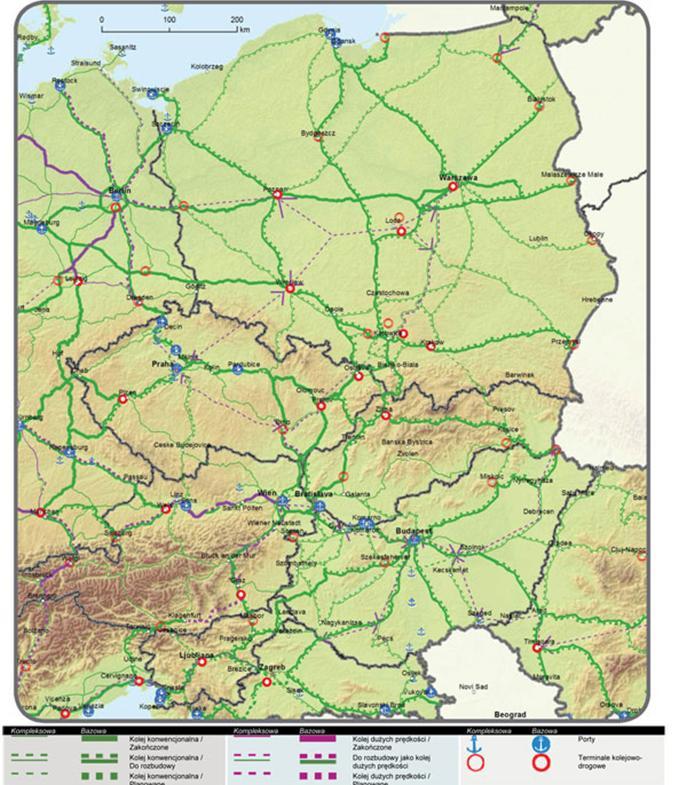 Wytyczne w zakresie sieci TEN-T Źródło: Załącznik I do Rozporządzenia