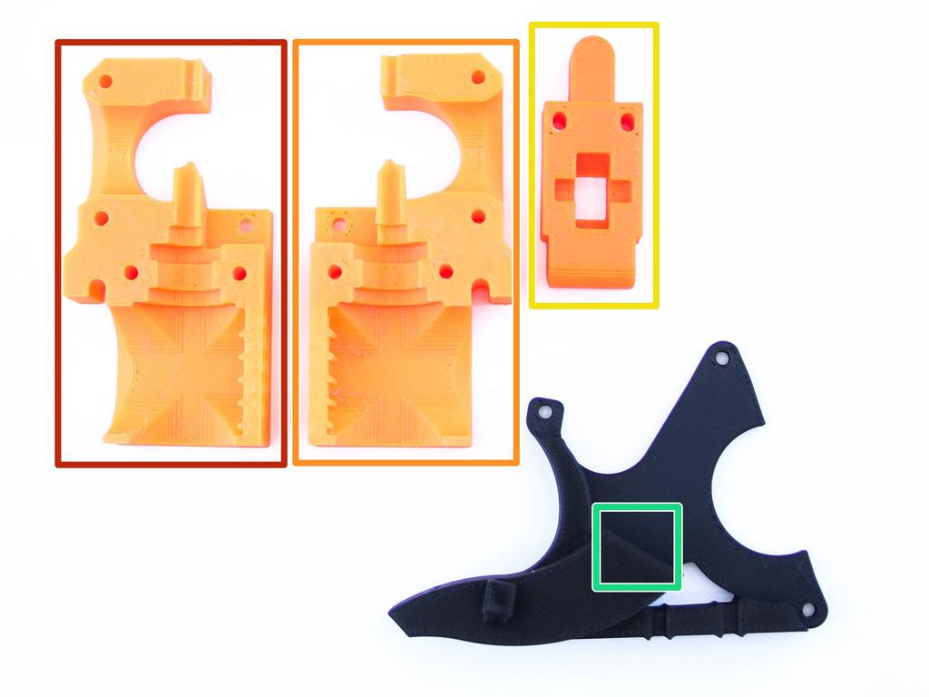 ekstrudera) Extruder body right (prawa połowa kadłubu ekstrudera) Extruder idler