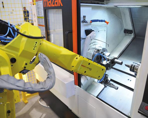 Produktion MAZAK und FANUC Roboter