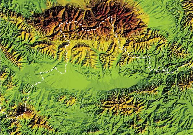 Rola intensywnych opadów burzowych w transformacji rzeźby Karpat 53 Babia Góra Gorce Nowy Targ Witów Zakopane Tatry S OWACJA 0 25 km Ryc. 1.