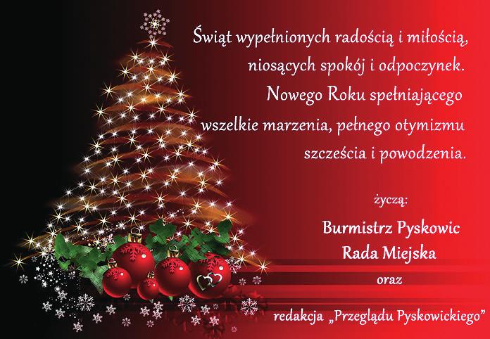 GRUDZIEŃ 2018 Nr 12 (266) II PYSKOWICKA GALA SPORTU INFORMACJE URZÊDU W związku ze świętem przypadającym w