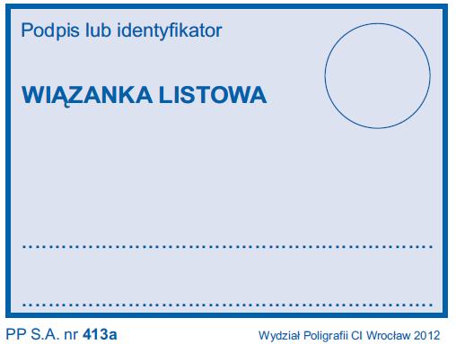 Zadanie 22. Którą z przedstawionych kartek adresowych stosuje się do wiązanki listowej poleconej priorytetowej? A. B. Zadanie 23.