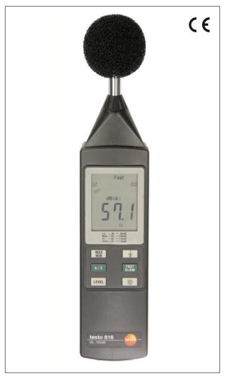 Decybelomierz testo 816 Instrukcja obsługi Nr produktu: 100699 Strona 1 z 17