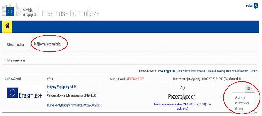 Pola obowiązkowe oznaczone są kolorem czerwonym. Przed złożeniem wniosku należy je wypełnić.