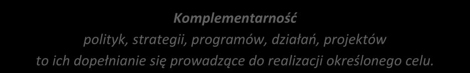 Informacje ogólne dotyczące komplementarności Rozporządzenie ogólne, w art.