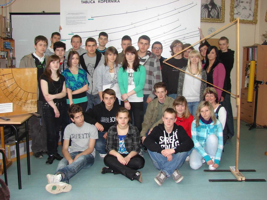 Grupa uczniów, którzy przeprowadzali