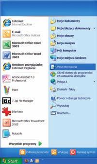 Windows XP Krok 1: Kliknij Start