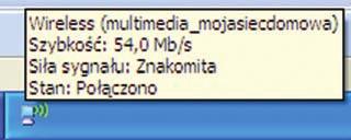 Na liście sieci bezprzewodowych pojawi się skonfigurowana sieć bezprzewodowa.