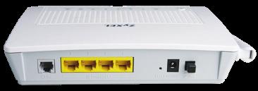 Złącze / Przycisk DSL ETHERNET 1-4 RESET POWER ON/OFF Opis Gniazdo RJ-11 służące do podłączenia linii telefonicznej - DSL. Gniazda portów Ethernet RJ-45.