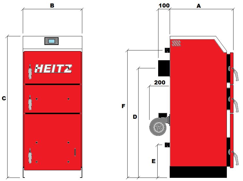Rys. 2 Schemat poglądowy kotła M 3-16-35 2.