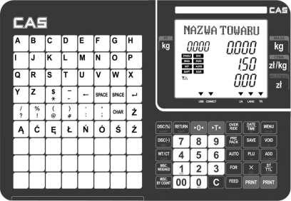 CL3000-B 1.7. SYMBOLE NA WYŚWIETLACZU SYMBOL OPIS Znacznik stabilności wskazania masy. Znacznik masy zerowej. Znacznik wskazania masy netto. Znacznik trybu pracy - etykietowanie automatyczne.