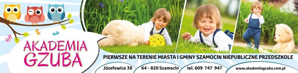 Józefowice, dnia.. KARTA ZGŁOSZENIA DZIECKA DO NIEPUBLICZNEGO PRZEDSZKOLA AKADEMIA GZUBA O PROFILU SPOŁECZNO-EKOLOGICZNYM Józefowice 38, 64-820 Szamocin Proszę o przyjęcie mojego dziecka.