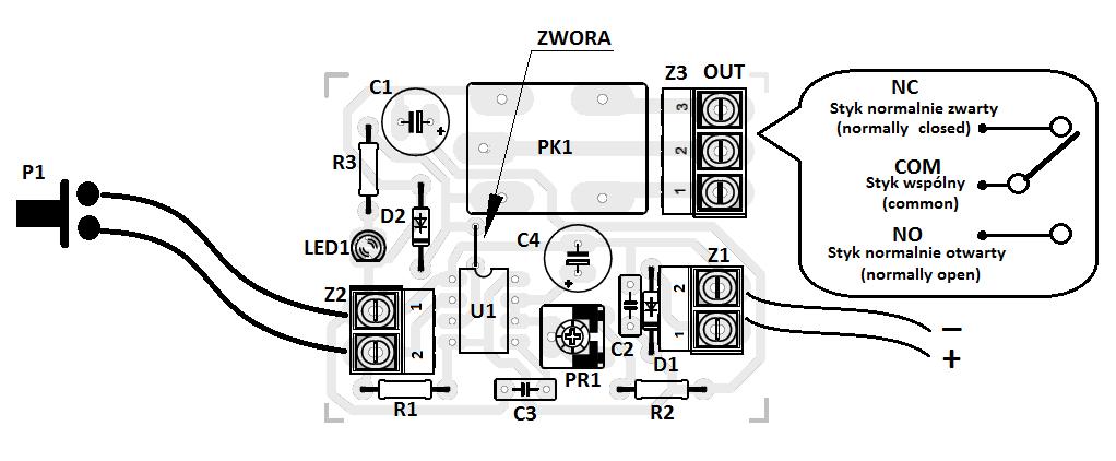 DOKUMENTACJA TECHNICZNA UKŁADU PRZEKAŹNIKOWEGO WŁĄCZNIKA CZASOWEGO Rys. 1.