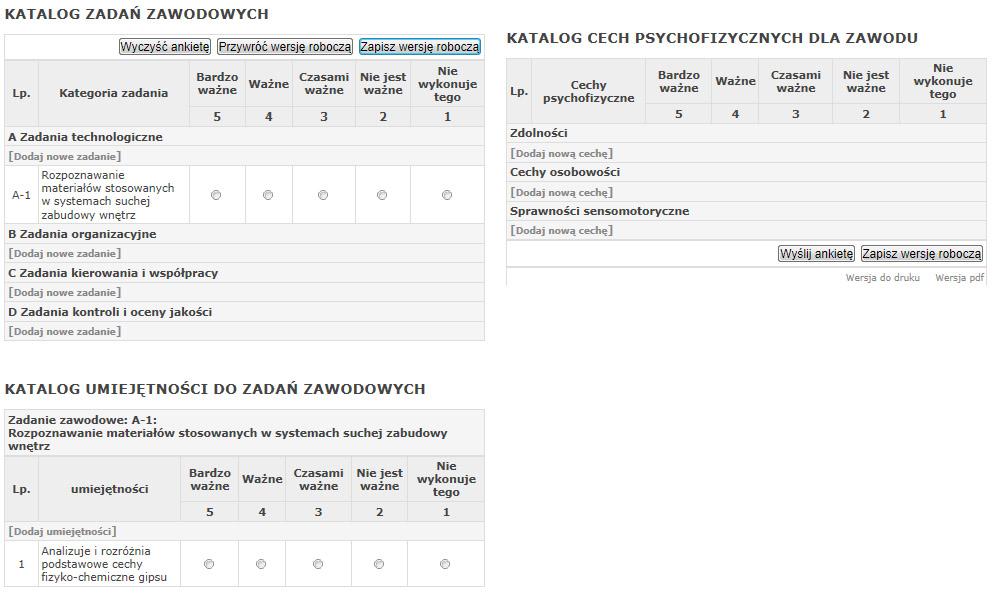 Głównym kryterium uczestnictwa w tego typu pracach jest deklaracja instytucji/eksperta uczestnictwa w tworzeniu i aktualizacji wymagań kompetencyjnych dla zawodów i specjalności stanowiących