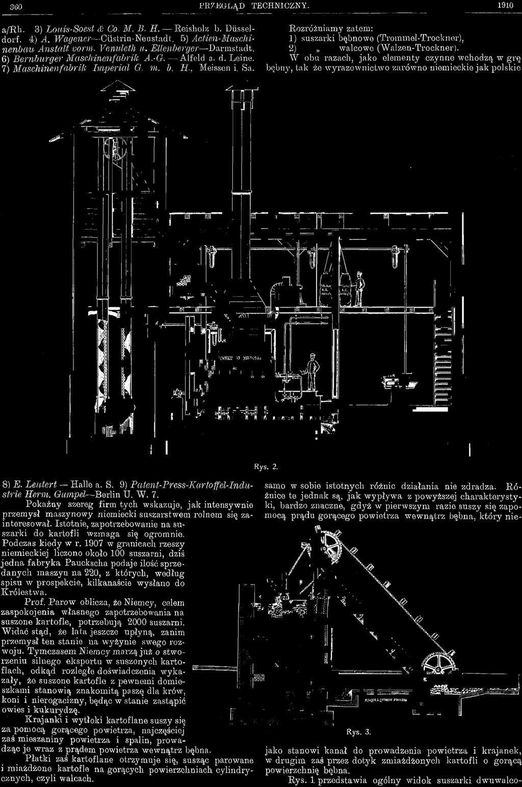 1907 w granicach rzeszy niemieckiej liczono około 100 suszarni, dziś jedna fabryka Pauckscha podaje ilość sprzedanych maszyn na 220, z których, według spisu w prospekcie, kilkanaście wysłano do