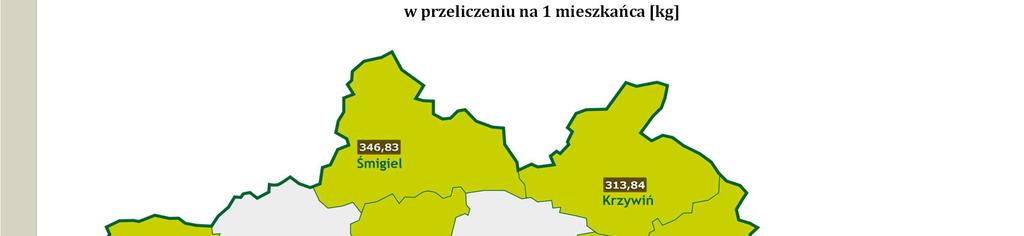 Mapka nr 2 Masa wszystkich odebranych odpadów