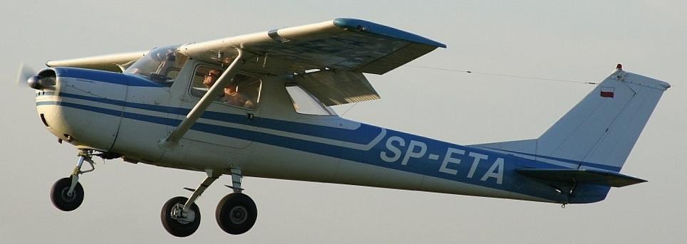 1 Samolot Cessna 150J SP-ETA przed wypadkiem.