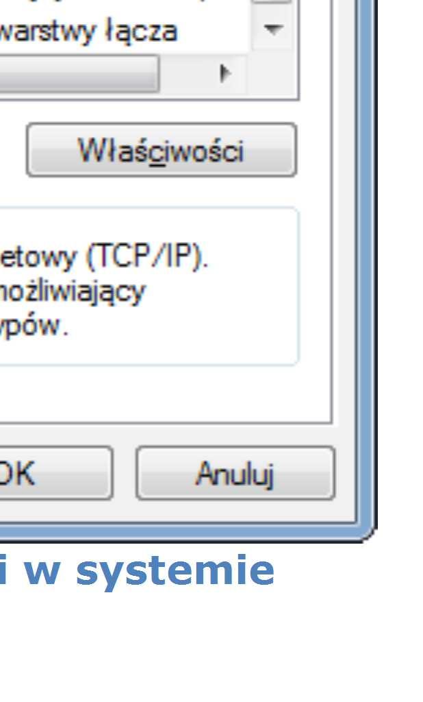 Internet->Centrum sieci i udostępniania->zmień