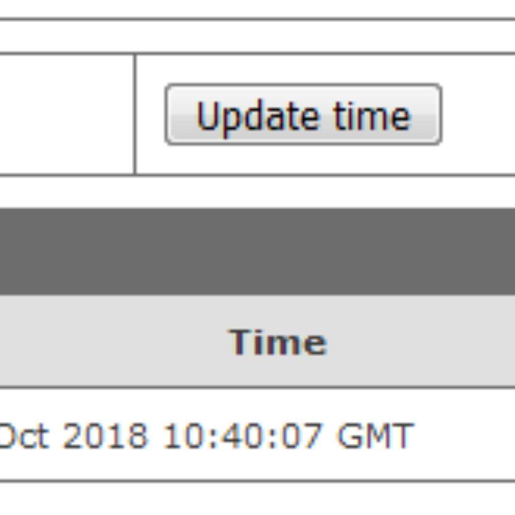 Kliknięcie na przycisku Update time spowoduje
