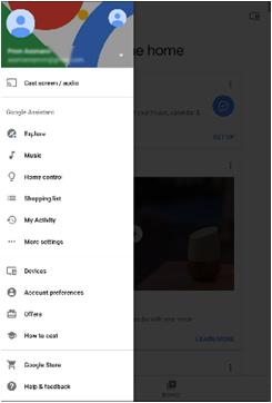 5. Nawiązywanie połączenia inteligentnego gniazda z Google Home Otwórz aplikację Google Home na smartfonie/tablecie, zaloguj się na konto